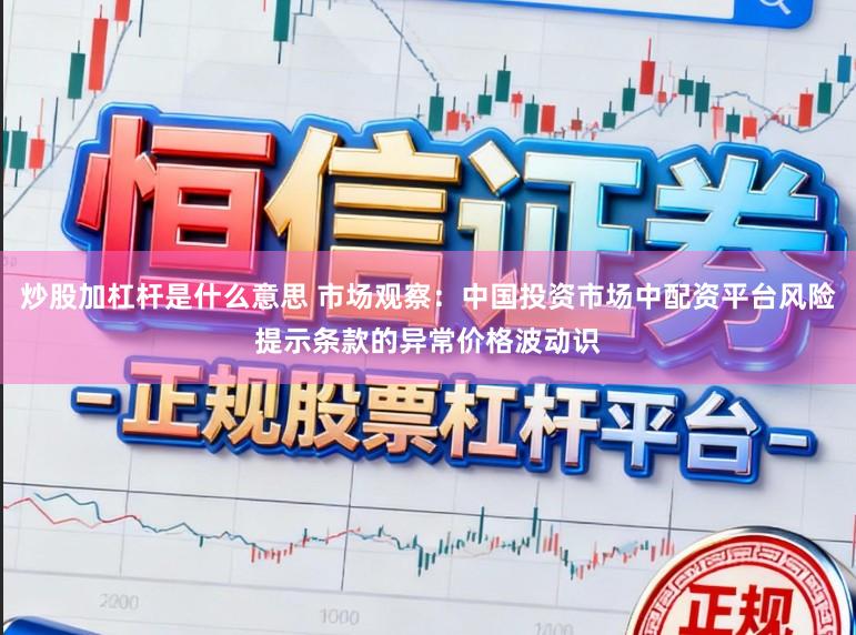 炒股加杠杆是什么意思 市场观察：中国投资市场中配资平台风险提示条款的异常价格波动识